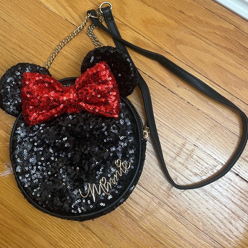 BNWOT Sequin Minnie Mouse Bag Crossbody Purse